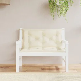 Garden bench cushions 2 pcs cream white 100x50x7 cm by vidaXL, Cushions for chairs and sofas - Ref: Foro24-314994, Price: 44,...