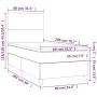 Boxspringbettmatratze und LED-Leuchten aus schwarzem Stoff 80x200 cm von vidaXL, Betten und Lattenroste - Ref: Foro24-3135231...