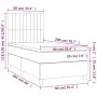 Boxspringbettmatratze und LED-Leuchten aus schwarzem Stoff 90x200 cm von vidaXL, Betten und Lattenroste - Ref: Foro24-3135007...