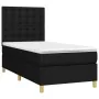 Box spring bed mattress and LED lights black fabric 90x190 cm by vidaXL, Beds and slatted bases - Ref: Foro24-3135719, Price:...