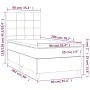 Boxspringbett mit Matratze und dunkelgrauem LED-Samt 90x200 cm von vidaXL, Betten und Lattenroste - Ref: Foro24-3136102, Prei...