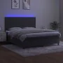 Boxspringbett mit Matratze und dunkelgrauem LED-Samt 160x200 cm von vidaXL, Betten und Lattenroste - Ref: Foro24-3136012, Pre...