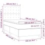 Boxspringbett mit Matratze und LED dunkelblauem Samt 100x200 cm von vidaXL, Betten und Lattenroste - Ref: Foro24-3136351, Pre...