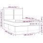 Boxspringbettmatratze LED-Leuchten dunkelbrauner Stoff 140x200cm von vidaXL, Betten und Lattenroste - Ref: Foro24-3135360, Pr...