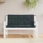 Garden bench cushions 2 pcs black checkered fabric 120x50x7cm by vidaXL, Cushions for chairs and sofas - Ref: Foro24-361691, ...