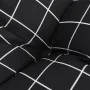 Garden bench cushions 2 pcs black checkered fabric 120x50x7cm by vidaXL, Cushions for chairs and sofas - Ref: Foro24-361691, ...