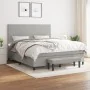 Box spring bed with light gray fabric mattress 160x200 cm by vidaXL, Beds and slatted bases - Ref: Foro24-3136445, Price: 614...