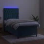 Boxspringbett mit Matratze und LED dunkelblauem Samt 90x200 cm von vidaXL, Betten und Lattenroste - Ref: Foro24-3136285, Prei...