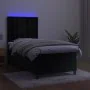 Box spring bed with mattress and LED black velvet 80x200 cm by vidaXL, Beds and slatted bases - Ref: Foro24-3136331, Price: 3...