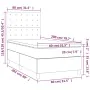 Box spring bed with mattress and LED black velvet 80x200 cm by vidaXL, Beds and slatted bases - Ref: Foro24-3136331, Price: 3...