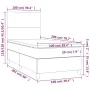 Boxspringbett mit Matratze und dunkelgrauem LED-Samt 100x200 cm von vidaXL, Betten und Lattenroste - Ref: Foro24-3135988, Pre...