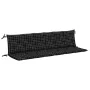 Garden bench cushions 2 pcs black checkered fabric 200x50x7cm by vidaXL, Cushions for chairs and sofas - Ref: Foro24-361748, ...