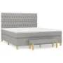 Box spring bed with light gray fabric mattress 180x200 cm by vidaXL, Beds and slatted bases - Ref: Foro24-3137413, Price: 705...