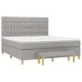 Box spring bed with light gray fabric mattress 180x200 cm by vidaXL, Beds and slatted bases - Ref: Foro24-3137413, Price: 705...