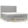 Box spring bed with light gray fabric mattress 180x200 cm by vidaXL, Beds and slatted bases - Ref: Foro24-3137493, Price: 650...