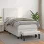 Box spring bed with white synthetic leather mattress 100x200 cm by vidaXL, Beds and slatted bases - Ref: Foro24-3137528, Pric...