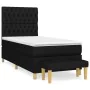 Box spring bed with black fabric mattress 90x190 cm by vidaXL, Beds and slatted bases - Ref: Foro24-3137359, Price: 386,20 €,...