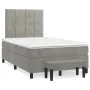 Box spring bed with light gray velvet mattress 120x200 cm by vidaXL, Beds and slatted bases - Ref: Foro24-3137833, Price: 459...