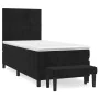 Box spring bed with black velvet mattress 100x200 cm by vidaXL, Beds and slatted bases - Ref: Foro24-3137949, Price: 391,82 €...