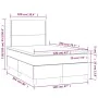 Box spring bed with light gray fabric mattress 120x200 cm by vidaXL, Beds and slatted bases - Ref: Foro24-3141681, Price: 429...