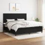 Box spring bed with black fabric mattress 200x200 cm by vidaXL, Beds and slatted bases - Ref: Foro24-3141643, Price: 693,64 €...