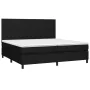 Box spring bed with black fabric mattress 200x200 cm by vidaXL, Beds and slatted bases - Ref: Foro24-3141643, Price: 693,64 €...