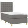 Boxspringbett mit dunkelgrauer Stoffmatratze 90x190 cm von vidaXL, Betten und Lattenroste - Ref: Foro24-3142618, Preis: 331,9...