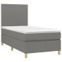 Cama box spring con colchón tela gris oscuro 90x200 cm de vidaXL, Camas y somieres - Ref: Foro24-3142146, Precio: 335,59 €, D...