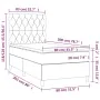 Box spring bed with light gray fabric mattress 80x200 cm by vidaXL, Beds and slatted bases - Ref: Foro24-3141969, Price: 328,...