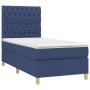 Boxspringbett mit blauer Stoffmatratze 100x200 cm von vidaXL, Betten und Lattenroste - Ref: Foro24-3142559, Preis: 397,81 €, ...