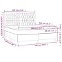 Box spring bed with black fabric mattress 180x200 cm by vidaXL, Beds and slatted bases - Ref: Foro24-3142595, Price: 648,84 €...