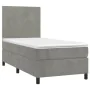 Boxspringbett mit hellgrauer Samtmatratze 80x200 cm von vidaXL, Betten und Lattenroste - Ref: Foro24-3142869, Preis: 304,45 €...