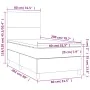 Boxspringbett mit hellgrauer Samtmatratze 80x200 cm von vidaXL, Betten und Lattenroste - Ref: Foro24-3142869, Preis: 304,45 €...