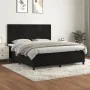 Box spring bed with black velvet mattress 160x200 cm by vidaXL, Beds and slatted bases - Ref: Foro24-3142913, Price: 542,60 €...