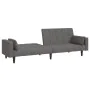 2-Sitzer-Schlafsofa mit zwei Kissen aus hellgrauem Stoff von vidaXL, Sofas - Ref: Foro24-337489, Preis: 250,22 €, Rabatt: %