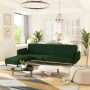 2-seater sofa bed with footrest and 2 dark green velvet cushions by vidaXL, Sofas - Ref: Foro24-3081799, Price: 371,52 €, Dis...