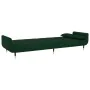 2-seater sofa bed with footrest and 2 dark green velvet cushions by vidaXL, Sofas - Ref: Foro24-3081799, Price: 371,52 €, Dis...