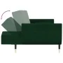 2-seater sofa bed with footrest and 2 dark green velvet cushions by vidaXL, Sofas - Ref: Foro24-3081799, Price: 371,52 €, Dis...