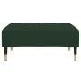 2-seater sofa bed with footrest and 2 dark green velvet cushions by vidaXL, Sofas - Ref: Foro24-3081799, Price: 371,52 €, Dis...