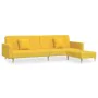 2-seater sofa bed with footrest and 2 yellow fabric cushions by vidaXL, Sofas - Ref: Foro24-3081827, Price: 301,50 €, Discoun...