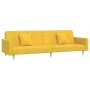 2-seater sofa bed with footrest and 2 yellow fabric cushions by vidaXL, Sofas - Ref: Foro24-3081827, Price: 301,50 €, Discoun...