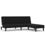 2-Sitzer-Schlafsofa mit schwarzem Mikrofaser-Stoffhocker von vidaXL, Sofas - Ref: Foro24-3121286, Preis: 249,05 €, Rabatt: %