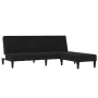 2-Sitzer-Schlafsofa mit schwarzem Mikrofaser-Stoffhocker von vidaXL, Sofas - Ref: Foro24-3121286, Preis: 249,05 €, Rabatt: %