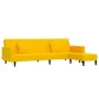 2-seater sofa bed with 2 cushions and footrest in yellow velvet by vidaXL, Sofas - Ref: Foro24-3080642, Price: 279,74 €, Disc...