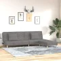 2-seater sofa bed with footrest and 2 light gray fabric cushions by vidaXL, Sofas - Ref: Foro24-3081807, Price: 268,28 €, Dis...