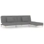 2-seater sofa bed with footrest and 2 light gray fabric cushions by vidaXL, Sofas - Ref: Foro24-3081807, Price: 268,28 €, Dis...