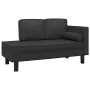 Divan sofa with cushions and head cushion black synthetic leather by vidaXL, Sofas - Ref: Foro24-340695, Price: 168,46 €, Dis...