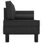 Divan sofa with cushions and head cushion black synthetic leather by vidaXL, Sofas - Ref: Foro24-340695, Price: 168,46 €, Dis...