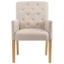 Dining chairs with armrests 6 units of beige fabric by vidaXL, dining chairs - Ref: Foro24-3058299, Price: 981,10 €, Discount: %