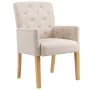 Dining chairs with armrests 6 units of beige fabric by vidaXL, dining chairs - Ref: Foro24-3058299, Price: 981,10 €, Discount: %